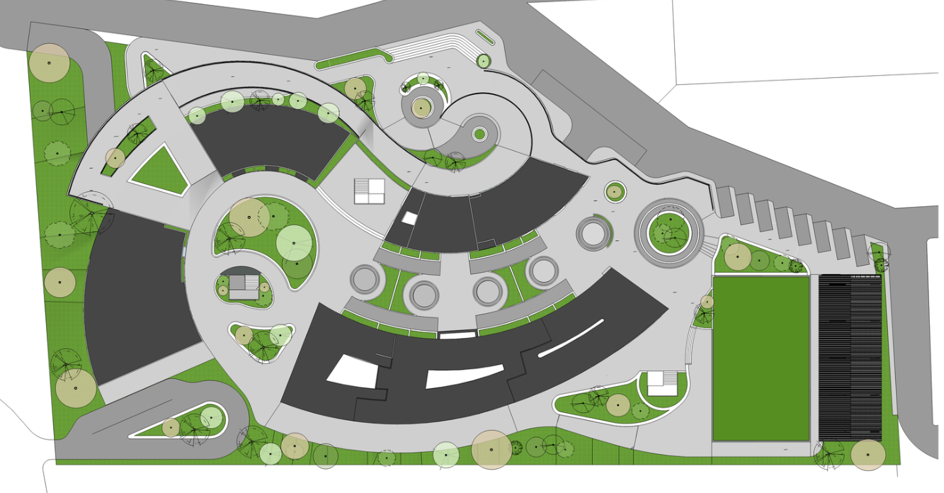 Área residencial interior del Complejo Habitacional Lapidario
